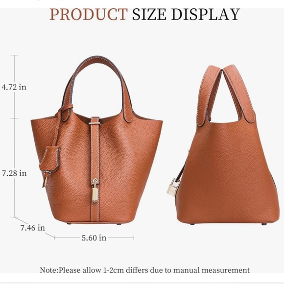 Soft leather bucket bag; NWOT - Picture 12 of 12